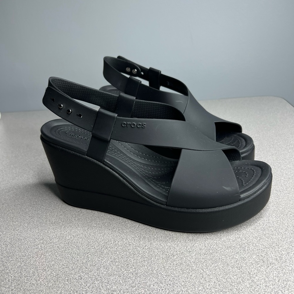 CROCS BROOKLYN HIGH BLACK WOMEN WEDGE
